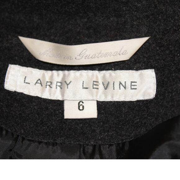Larry Levine Charcoal Wool Blend Coat Women’s Size 6 Long Winter Jacket - Picture 3 of 4